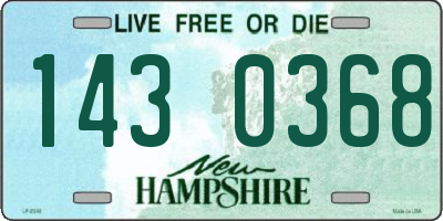NH license plate 1430368