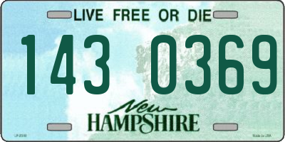 NH license plate 1430369
