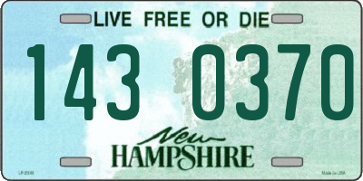 NH license plate 1430370