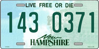 NH license plate 1430371
