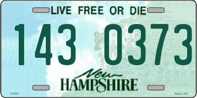 NH license plate 1430373