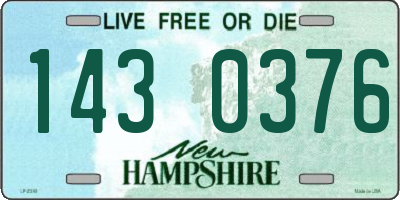 NH license plate 1430376