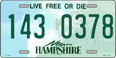 NH license plate 1430378