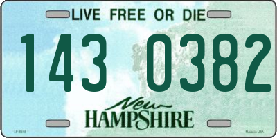 NH license plate 1430382