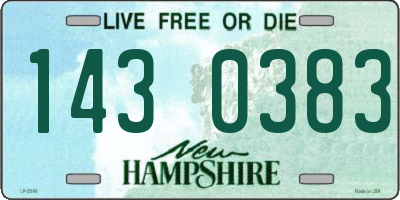 NH license plate 1430383