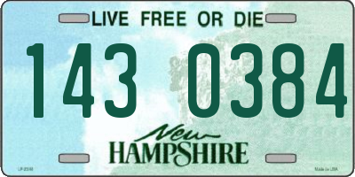 NH license plate 1430384
