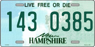 NH license plate 1430385
