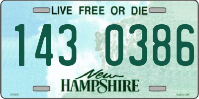 NH license plate 1430386