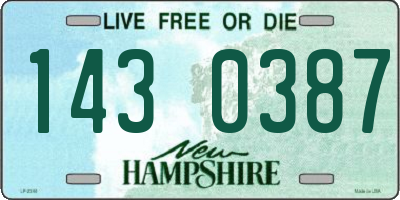 NH license plate 1430387