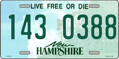 NH license plate 1430388
