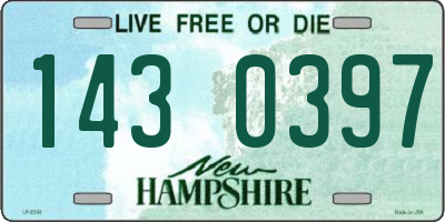 NH license plate 1430397