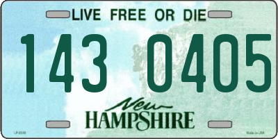 NH license plate 1430405