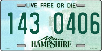 NH license plate 1430406