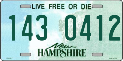 NH license plate 1430412