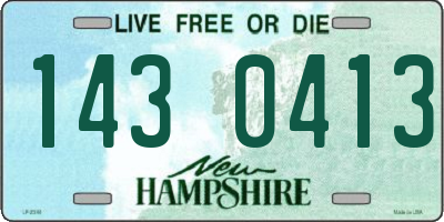 NH license plate 1430413