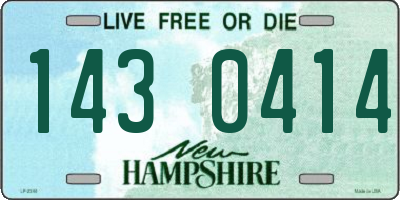 NH license plate 1430414