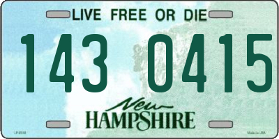 NH license plate 1430415