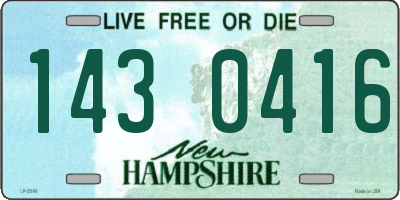 NH license plate 1430416