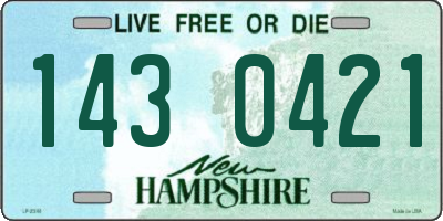 NH license plate 1430421