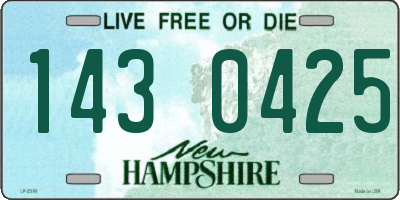 NH license plate 1430425