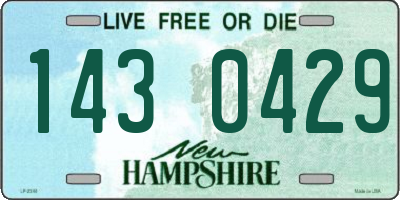 NH license plate 1430429