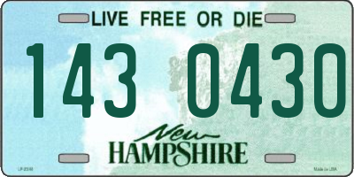 NH license plate 1430430