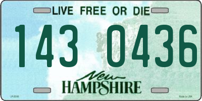 NH license plate 1430436