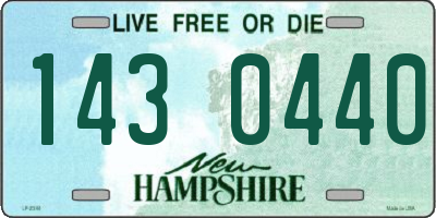 NH license plate 1430440