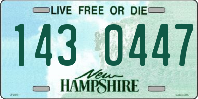 NH license plate 1430447