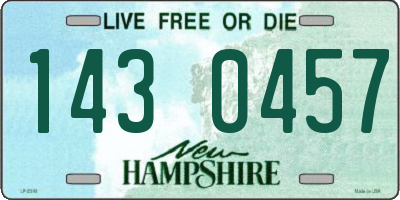 NH license plate 1430457