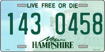 NH license plate 1430458