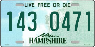NH license plate 1430471