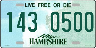 NH license plate 1430500