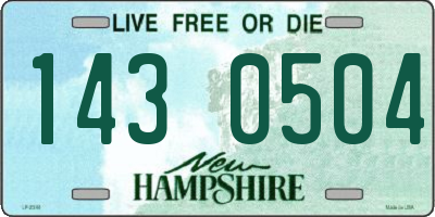 NH license plate 1430504