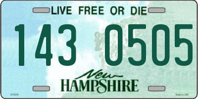 NH license plate 1430505
