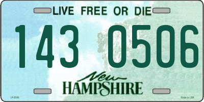 NH license plate 1430506