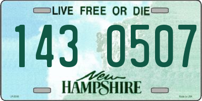NH license plate 1430507