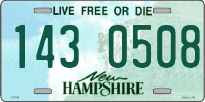 NH license plate 1430508