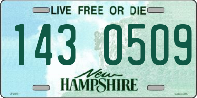 NH license plate 1430509