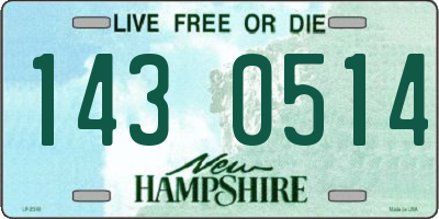NH license plate 1430514