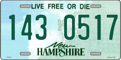 NH license plate 1430517