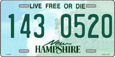 NH license plate 1430520