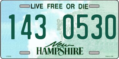 NH license plate 1430530