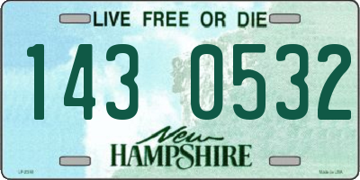 NH license plate 1430532