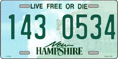 NH license plate 1430534