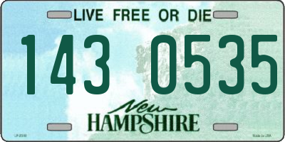 NH license plate 1430535