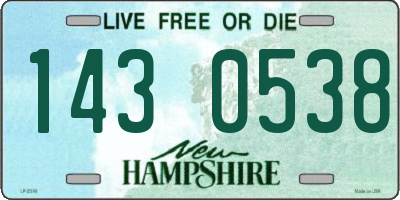 NH license plate 1430538