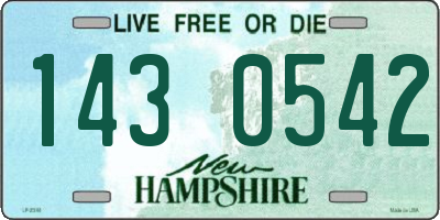 NH license plate 1430542