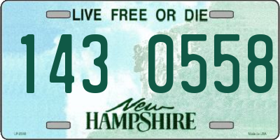 NH license plate 1430558