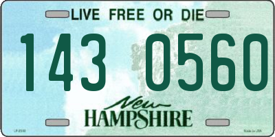 NH license plate 1430560